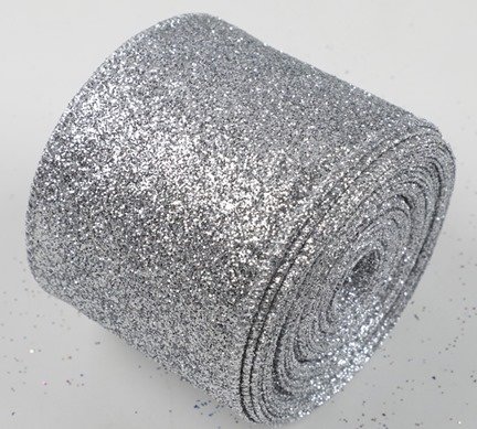 Silver Christmas Ribbon Roll