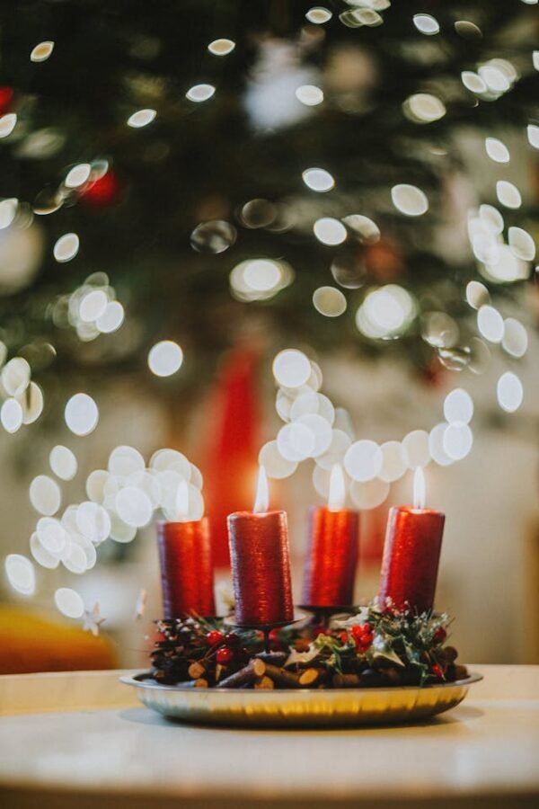 Snowy Pine Frosted Glass Candle #005