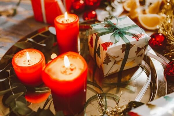 Peppermint Twist Pillar Candle #006