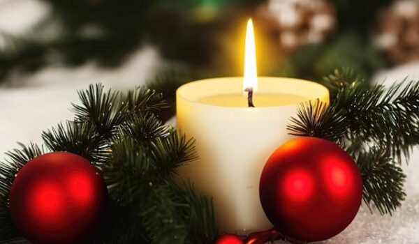 Snowy Pine Three-Wick Candle #014