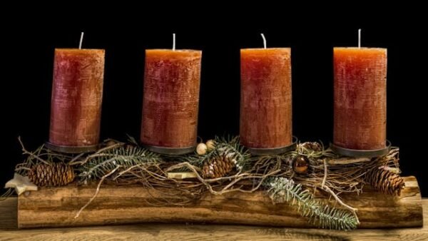 Ginger Hearth Frosted Glass Candle #044