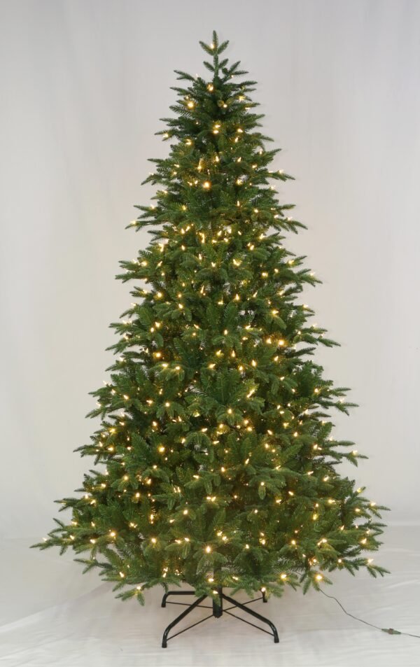 7.5FT Premium Pre-Lit Green Christmas Tree with 1,200 Warm White Lights