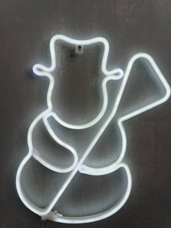 35cm White Snowman Motif