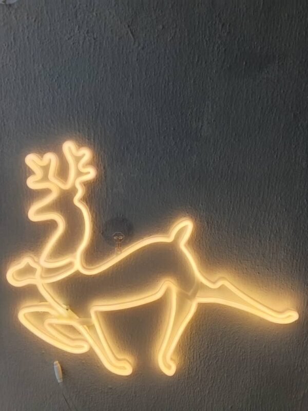 Warm White Reindeer Motif
